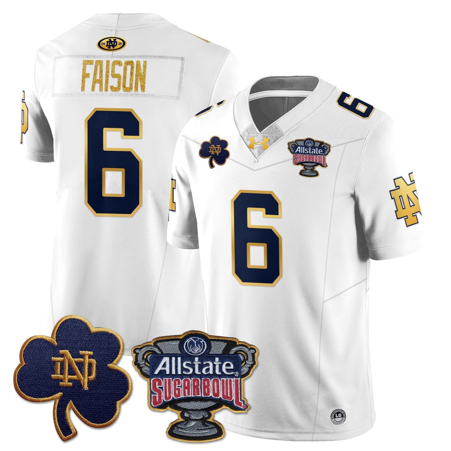ND Allstate Sugar Bowl Jersey - All Stitched