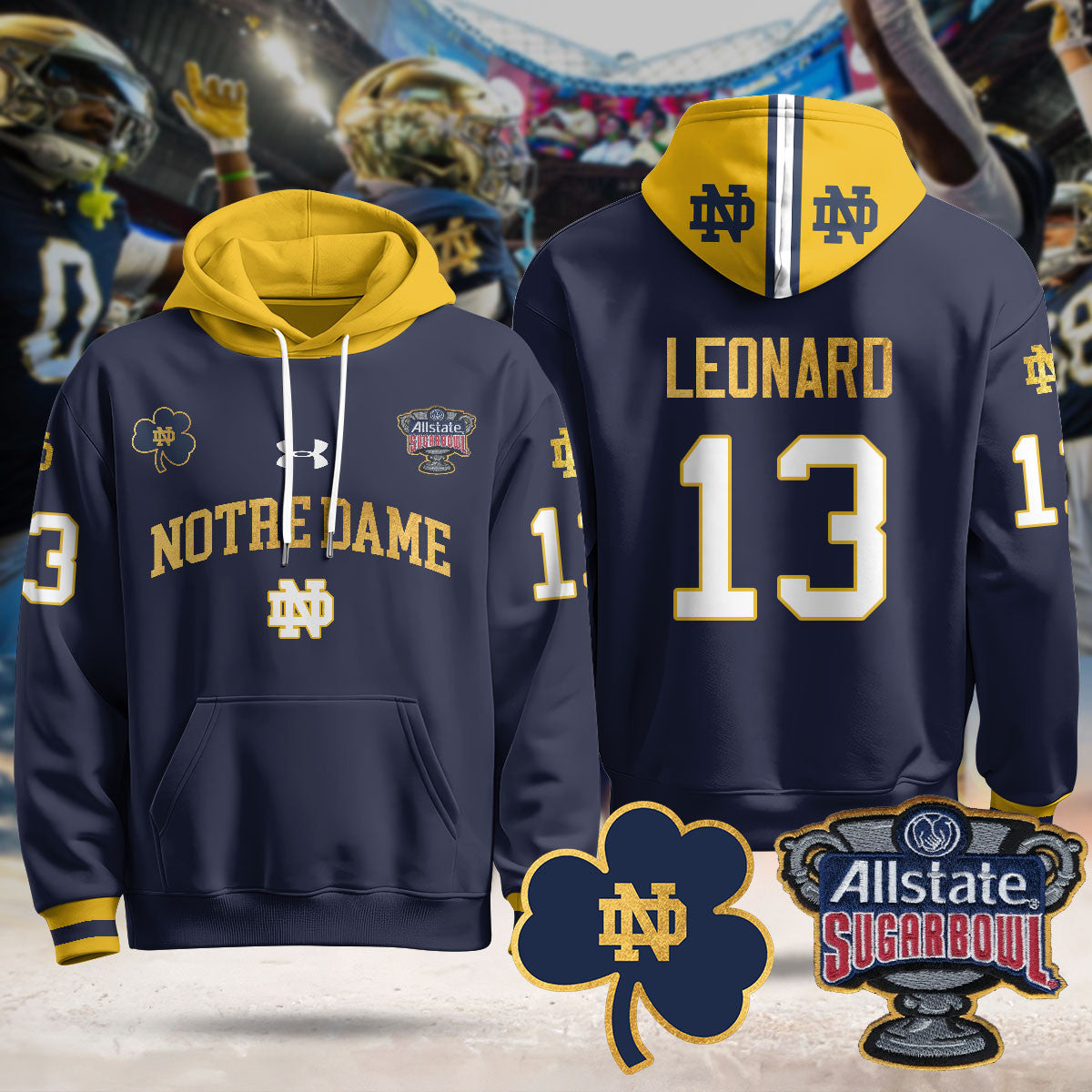 ND Allstate Sugar Bowl Hoodie - All Stitched