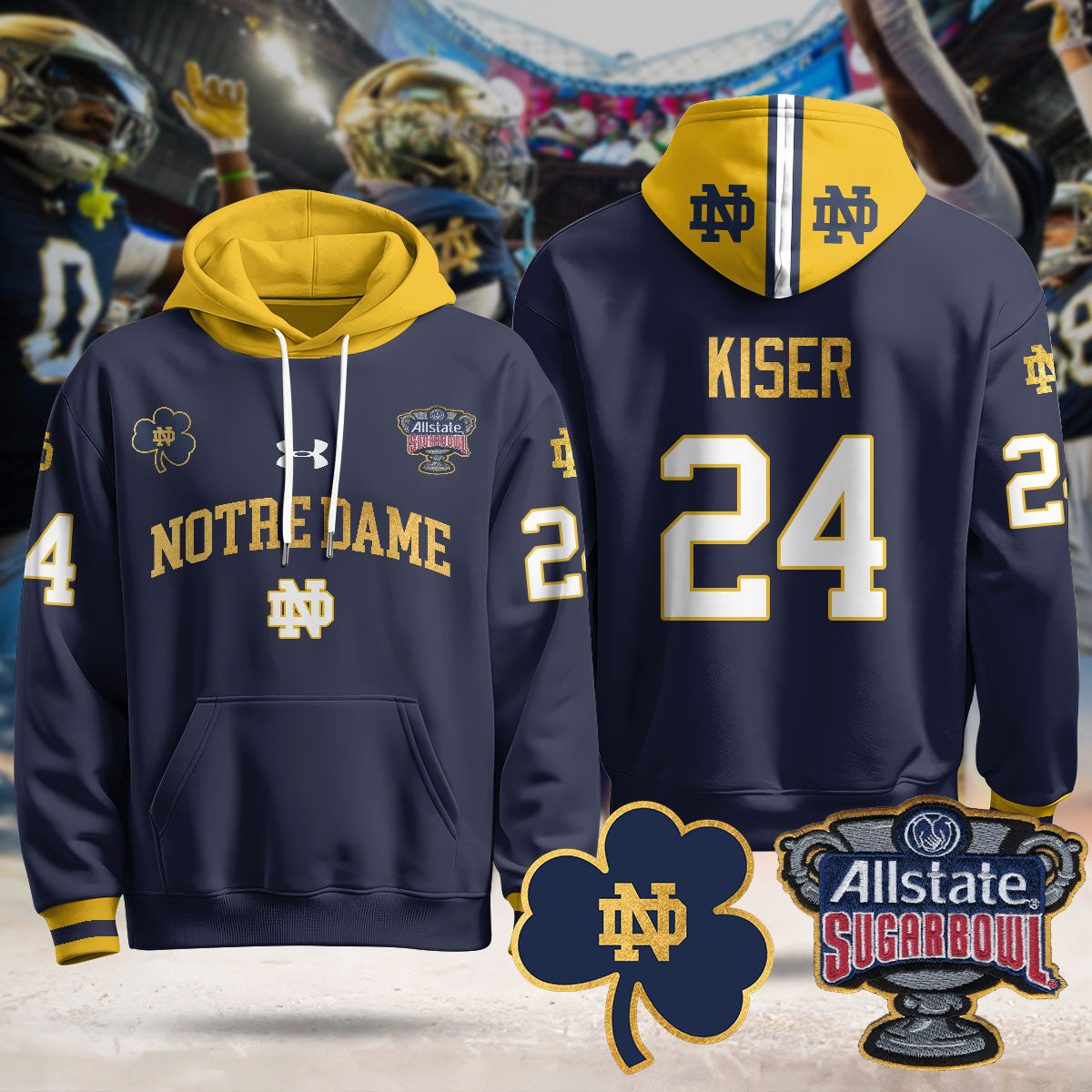 ND Allstate Sugar Bowl Hoodie - All Stitched