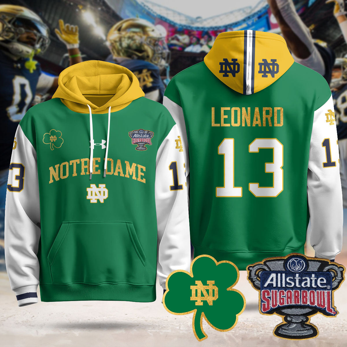 ND Allstate Sugar Bowl Hoodie - All Stitched