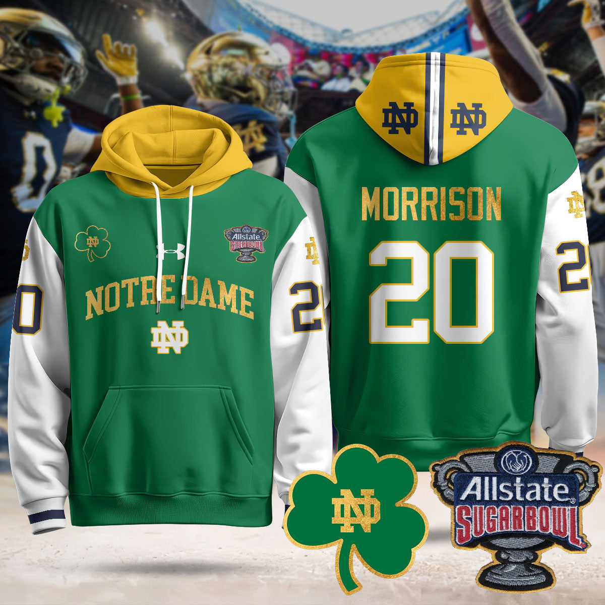 ND Allstate Sugar Bowl Hoodie - All Stitched