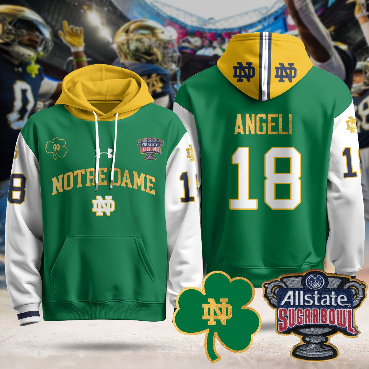 ND Allstate Sugar Bowl Hoodie - All Stitched