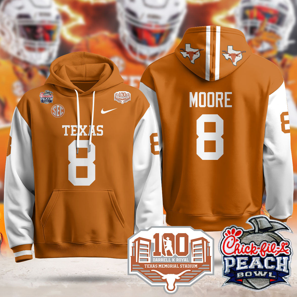 TEX 2024 Chick-fil-A Peach Bowl Hoodie - All Stitched