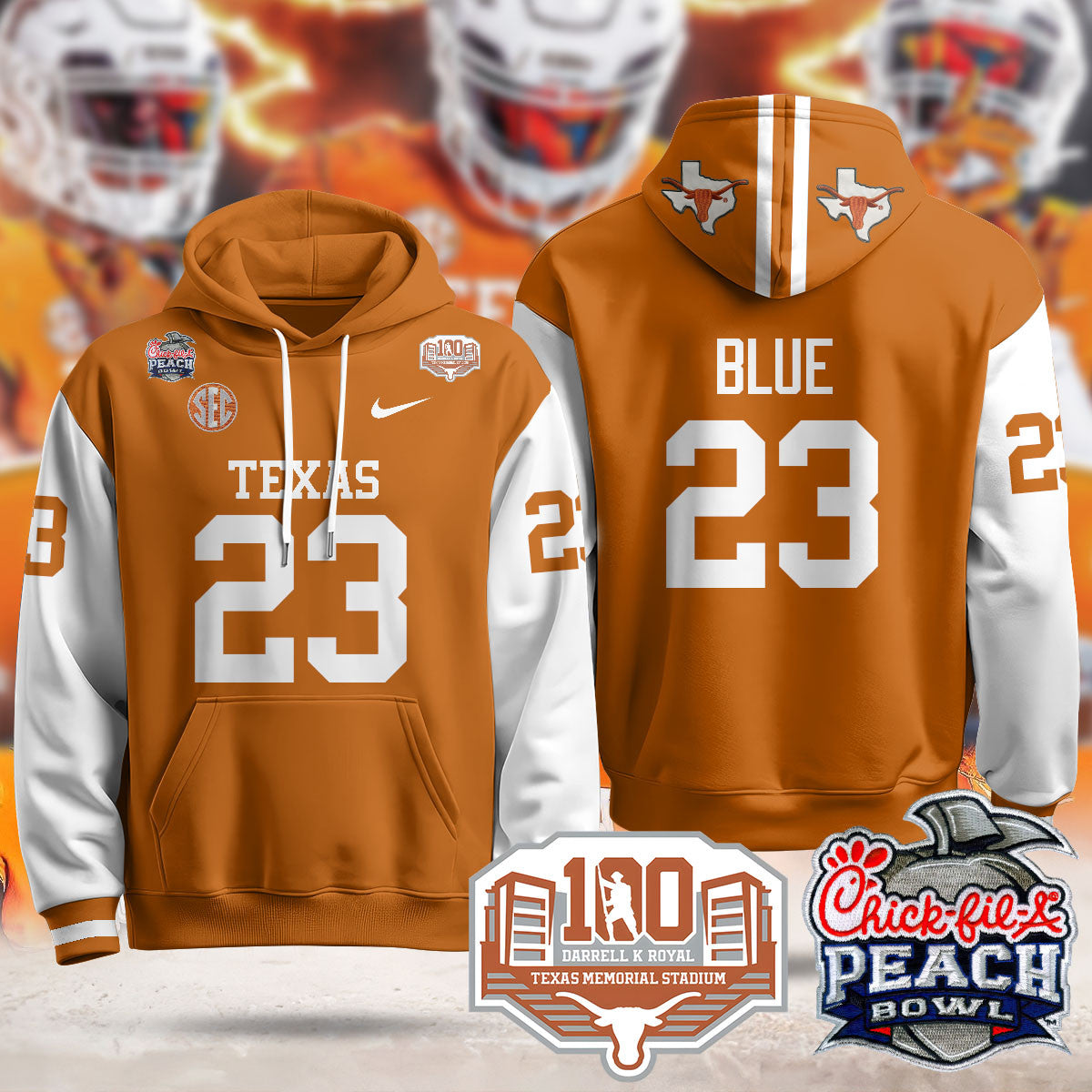 TEX 2024 Chick-fil-A Peach Bowl Hoodie - All Stitched