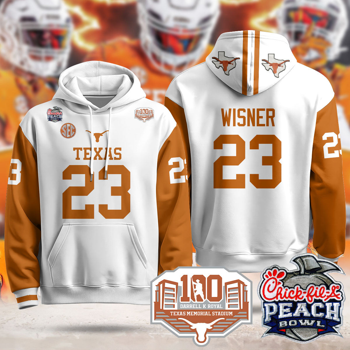 TEX 2024 Chick-fil-A Peach Bowl Hoodie - All Stitched