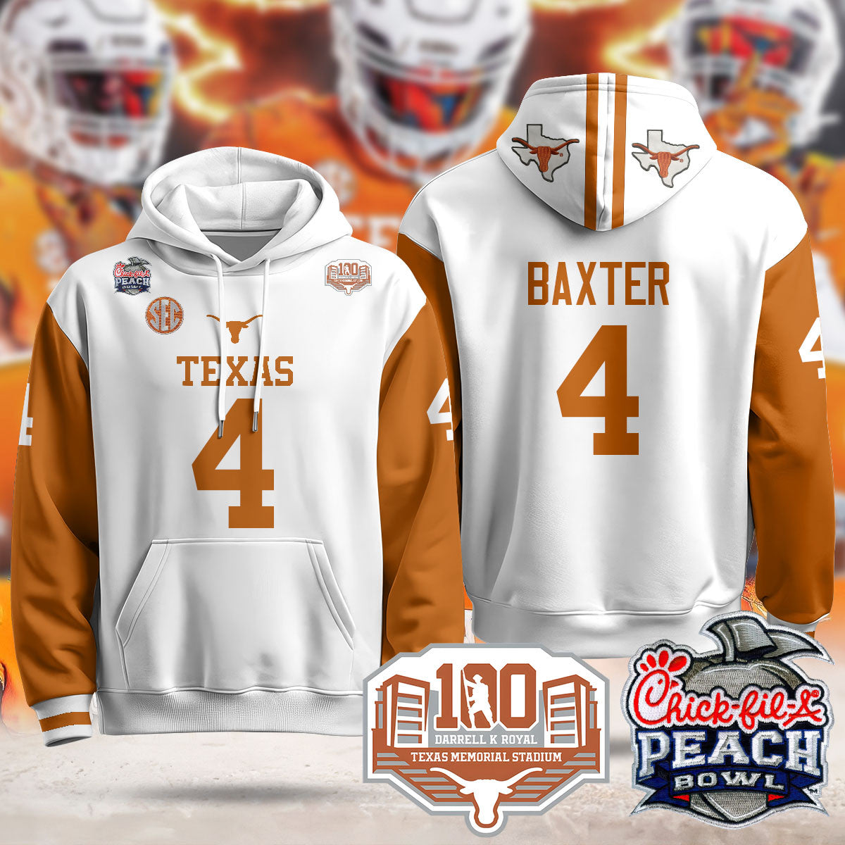 TEX 2024 Chick-fil-A Peach Bowl Hoodie - All Stitched