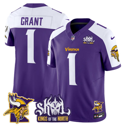 Men's Minnesota Vikings Kings Of The North Patch Vapor Limited Jersey V3 - All Stitched