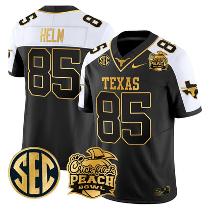 TEX Peach Bowl Patch Gold Vapor Limited Jersey - All Stitched