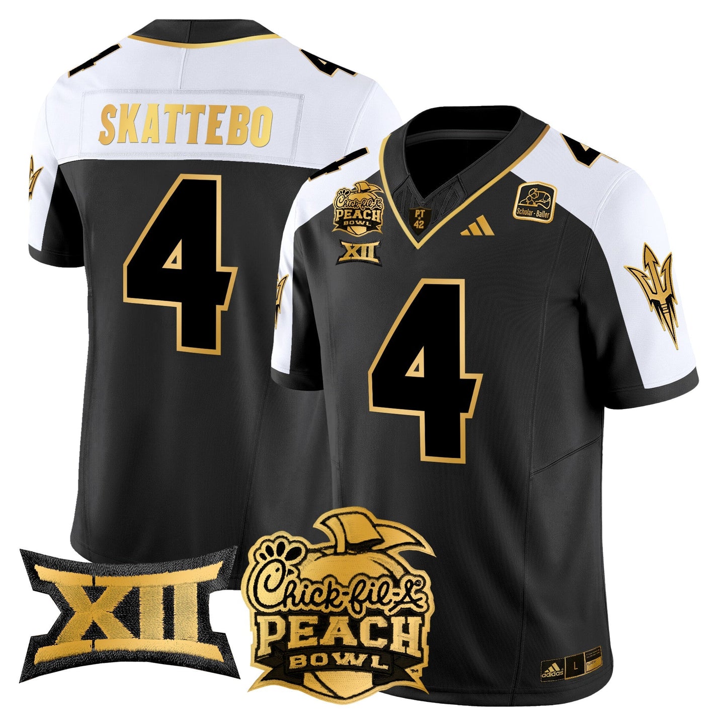 ASU 2025 Peach Bowl Gold Vapor Limited Jersey - All Stitched