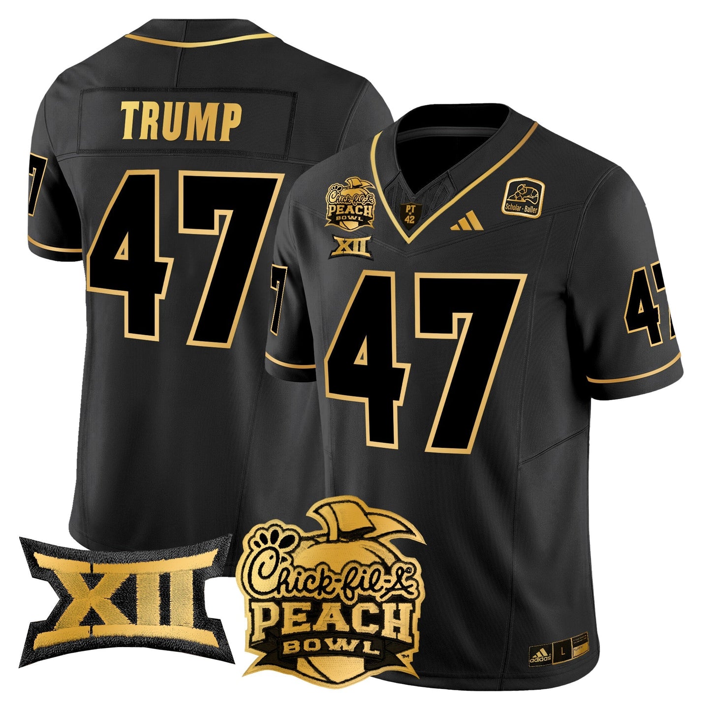 ASU 2025 Peach Bowl Gold Vapor Limited Jersey - All Stitched