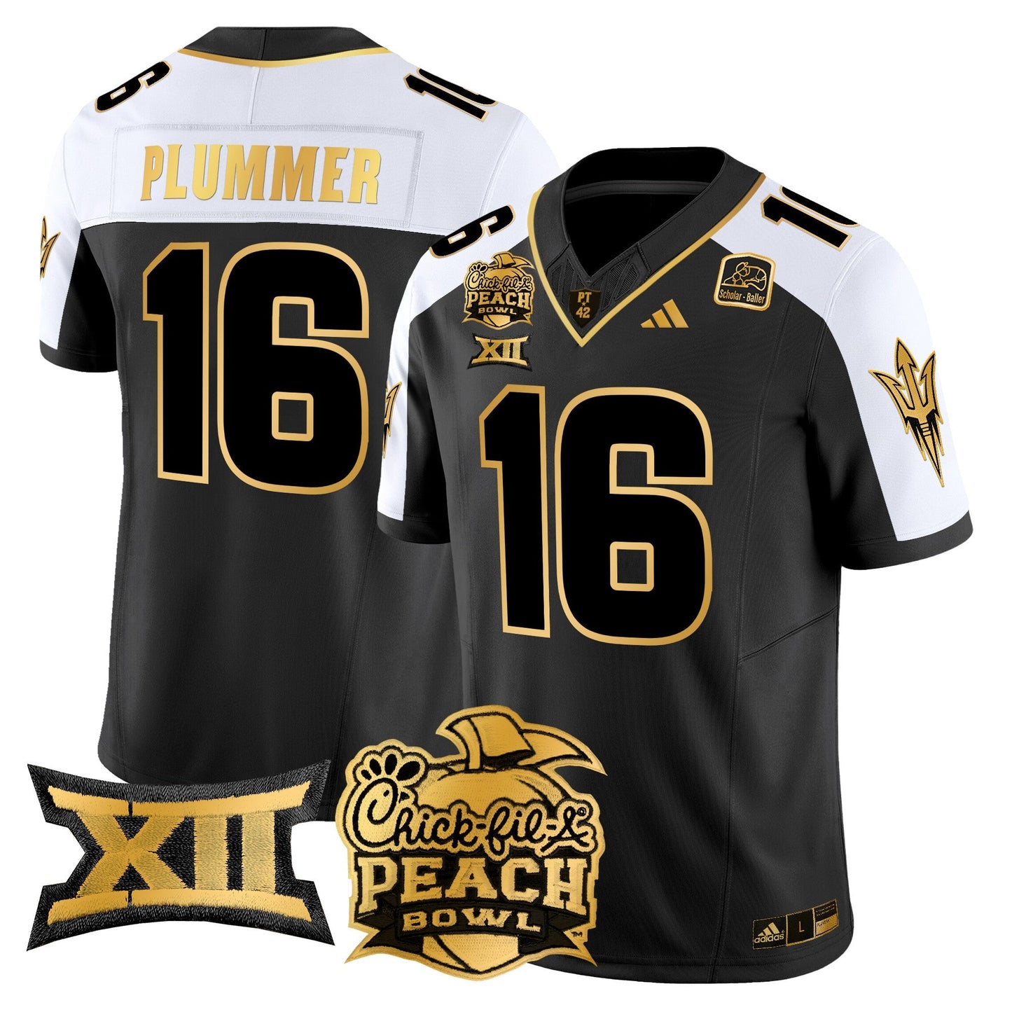 ASU 2025 Peach Bowl Gold Vapor Limited Jersey - All Stitched