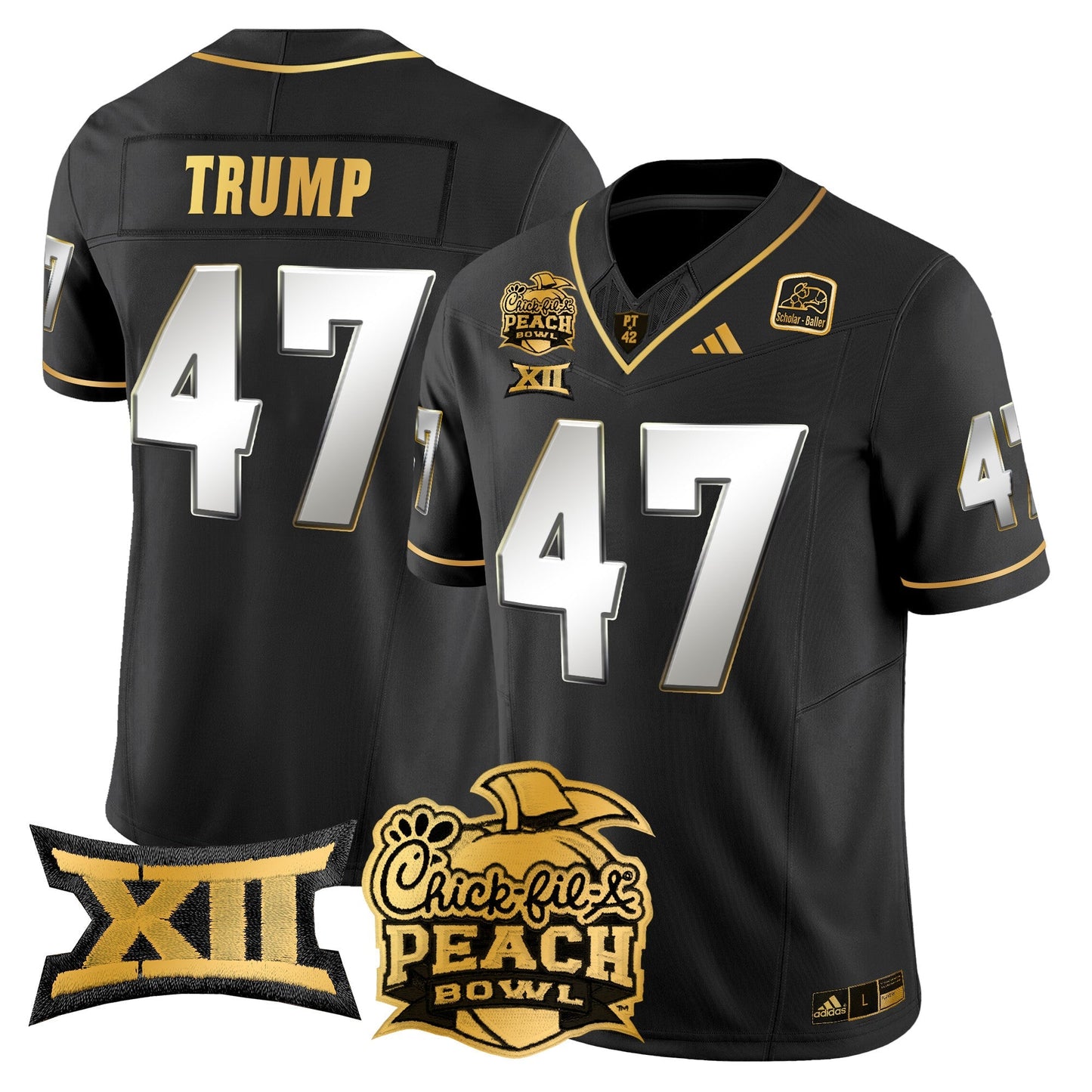 ASU 2025 Peach Bowl Gold Vapor Limited Jersey - All Stitched