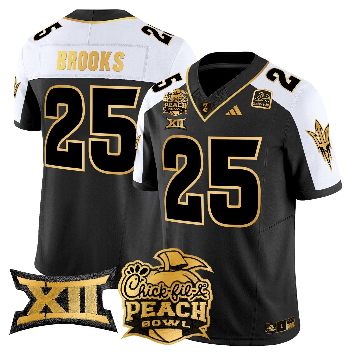 ASU 2025 Peach Bowl Gold Vapor Limited Jersey - All Stitched