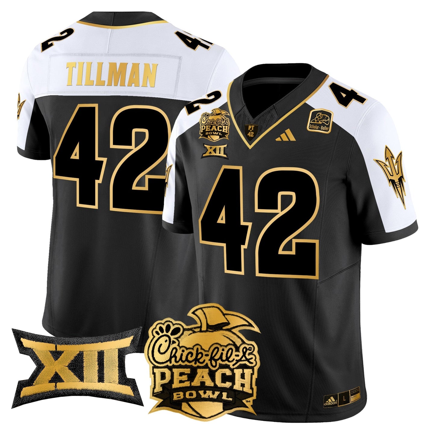 ASU 2025 Peach Bowl Gold Vapor Limited Jersey - All Stitched