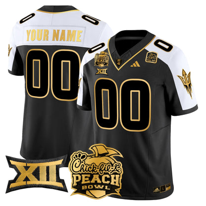 ASU 2025 Peach Bowl Gold Vapor Limited Custom Jersey - All Stitched