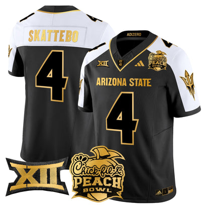 ASU 2025 Peach Bowl Gold Vapor Limited Jersey V2 - All Stitched