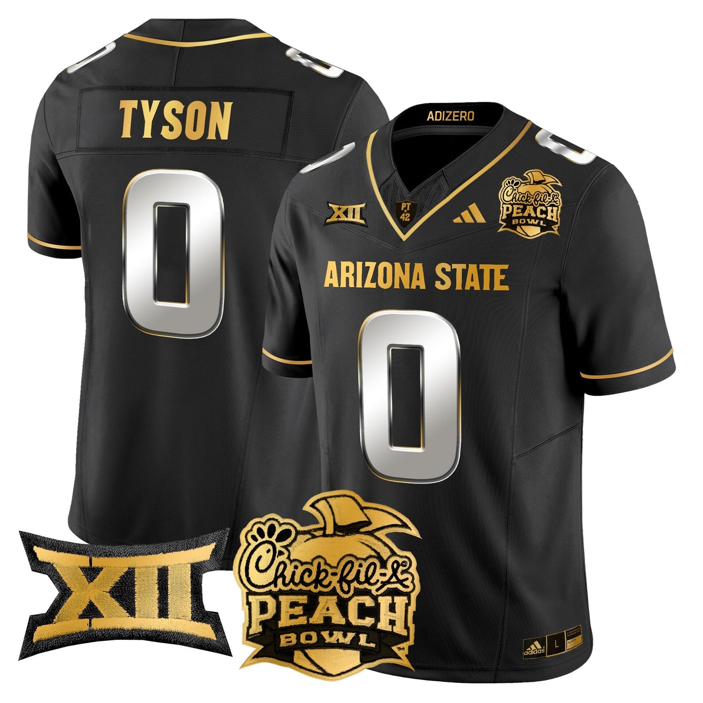 ASU 2025 Peach Bowl Gold Vapor Limited Jersey V2 - All Stitched