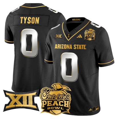 ASU 2025 Peach Bowl Gold Vapor Limited Jersey V2 - All Stitched