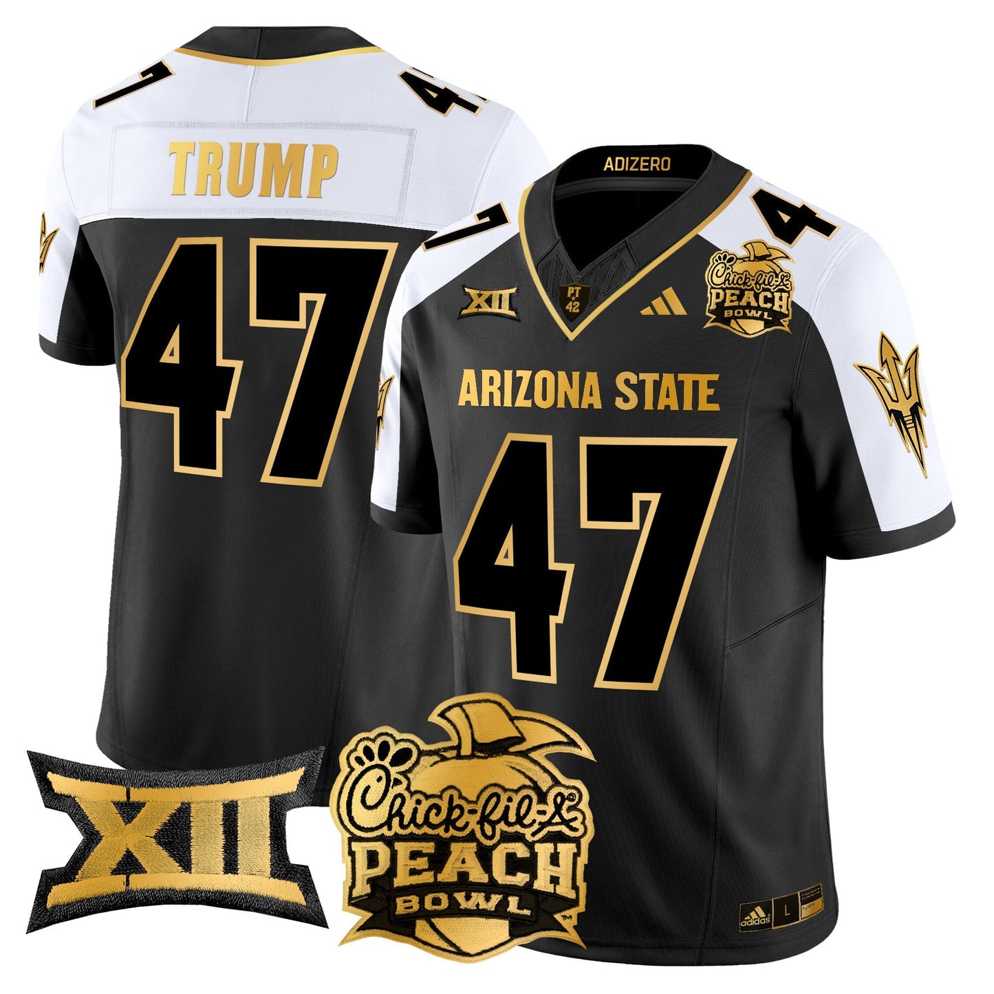 ASU 2025 Peach Bowl Gold Vapor Limited Jersey V2 - All Stitched