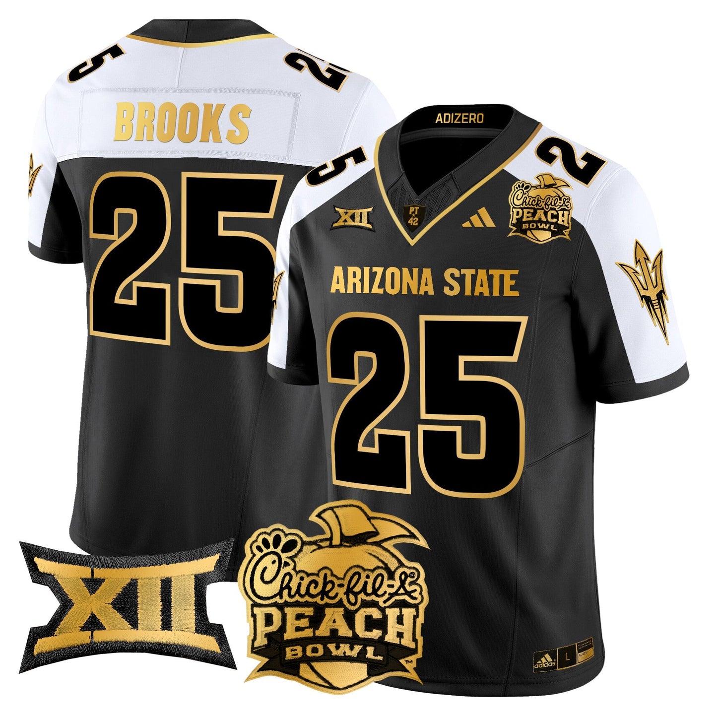 ASU 2025 Peach Bowl Gold Vapor Limited Jersey V2 - All Stitched