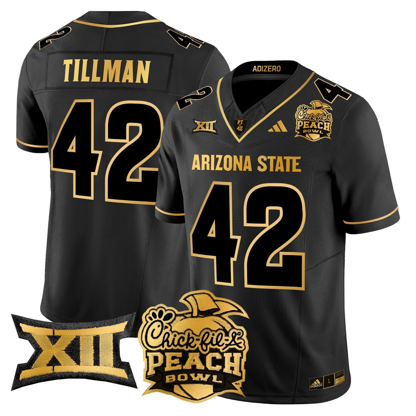 ASU 2025 Peach Bowl Gold Vapor Limited Jersey V2 - All Stitched