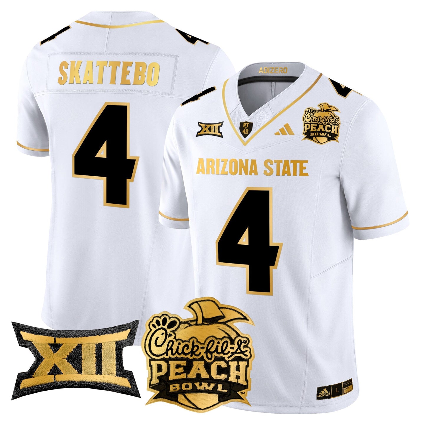 ASU 2025 Peach Bowl Gold Vapor Limited Jersey V2 - All Stitched