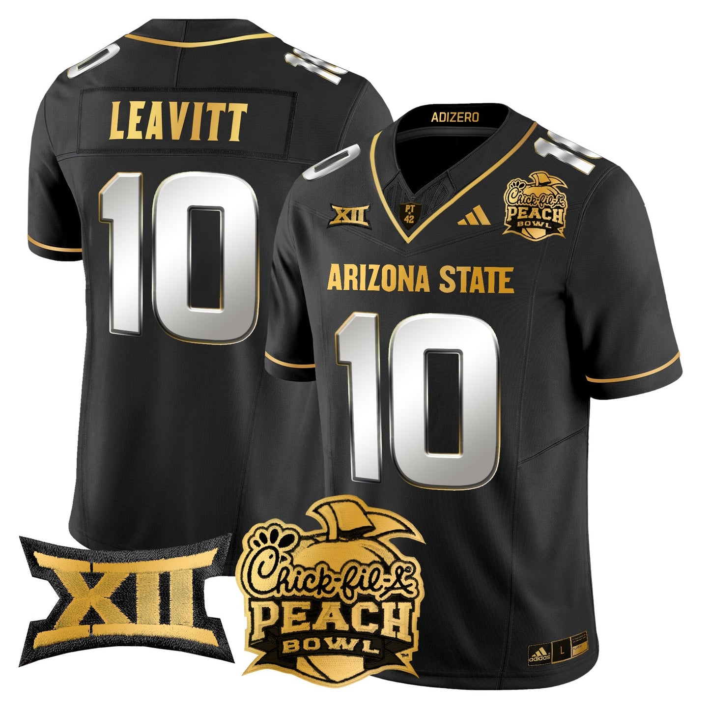 ASU 2025 Peach Bowl Gold Vapor Limited Jersey V2 - All Stitched