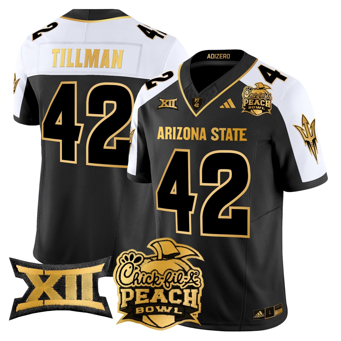 ASU 2025 Peach Bowl Gold Vapor Limited Jersey V2 - All Stitched