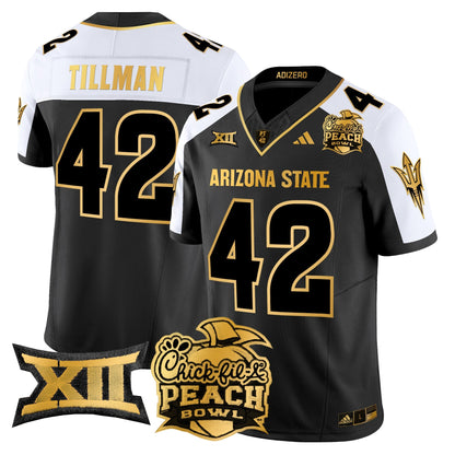 ASU 2025 Peach Bowl Gold Vapor Limited Jersey V2 - All Stitched