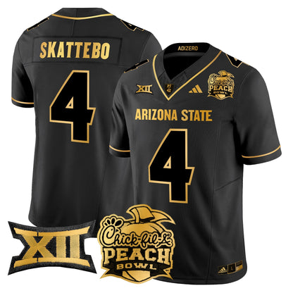ASU 2025 Peach Bowl Gold Vapor Limited Jersey V2 - All Stitched