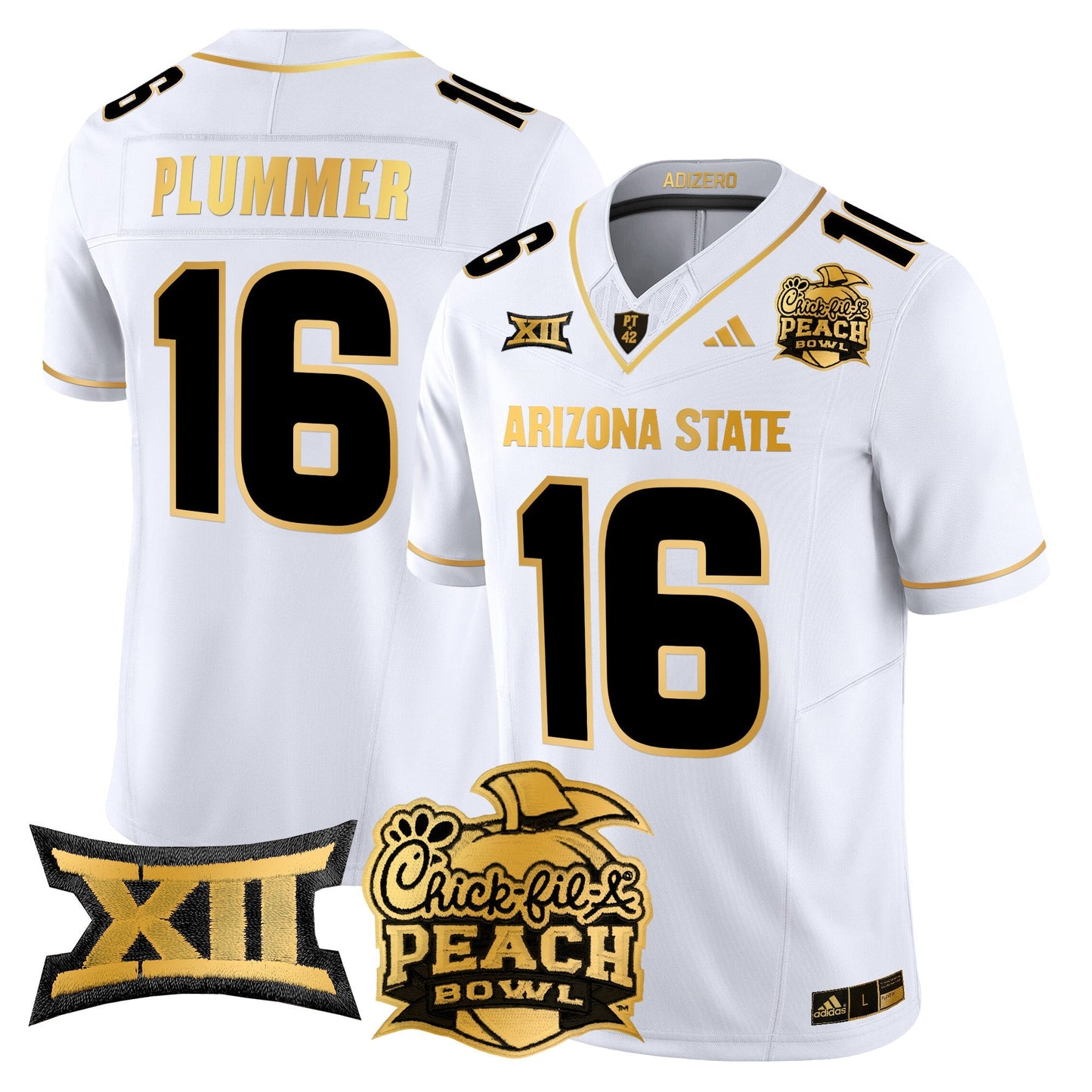 ASU 2025 Peach Bowl Gold Vapor Limited Jersey V2 - All Stitched