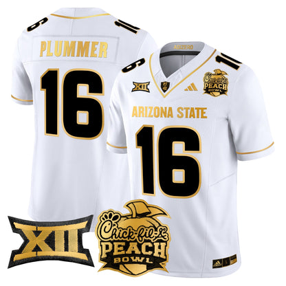 ASU 2025 Peach Bowl Gold Vapor Limited Jersey V2 - All Stitched