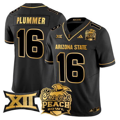 ASU 2025 Peach Bowl Gold Vapor Limited Jersey V2 - All Stitched