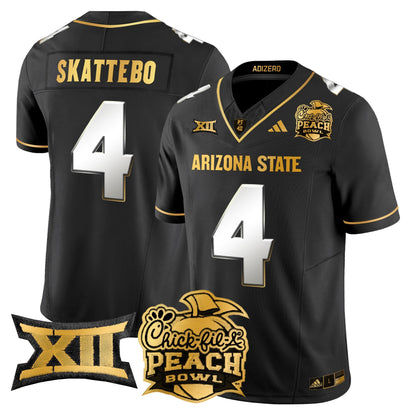 ASU 2025 Peach Bowl Gold Vapor Limited Jersey V2 - All Stitched