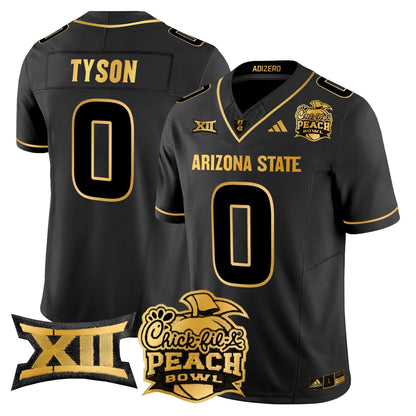 ASU 2025 Peach Bowl Gold Vapor Limited Jersey V2 - All Stitched
