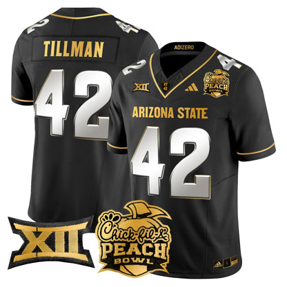 ASU 2025 Peach Bowl Gold Vapor Limited Jersey V2 - All Stitched