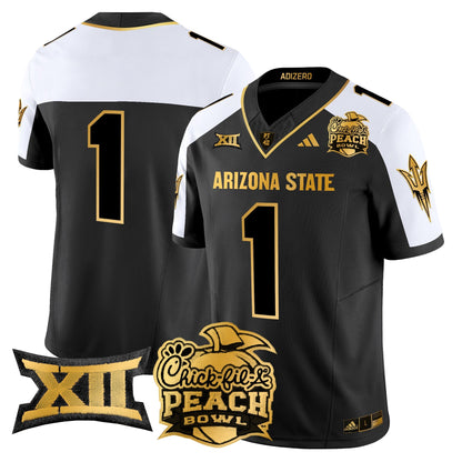 ASU 2025 Peach Bowl Gold Vapor Limited Jersey V2 - All Stitched