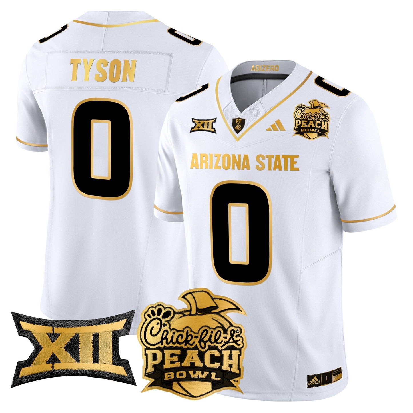 ASU 2025 Peach Bowl Gold Vapor Limited Jersey V2 - All Stitched