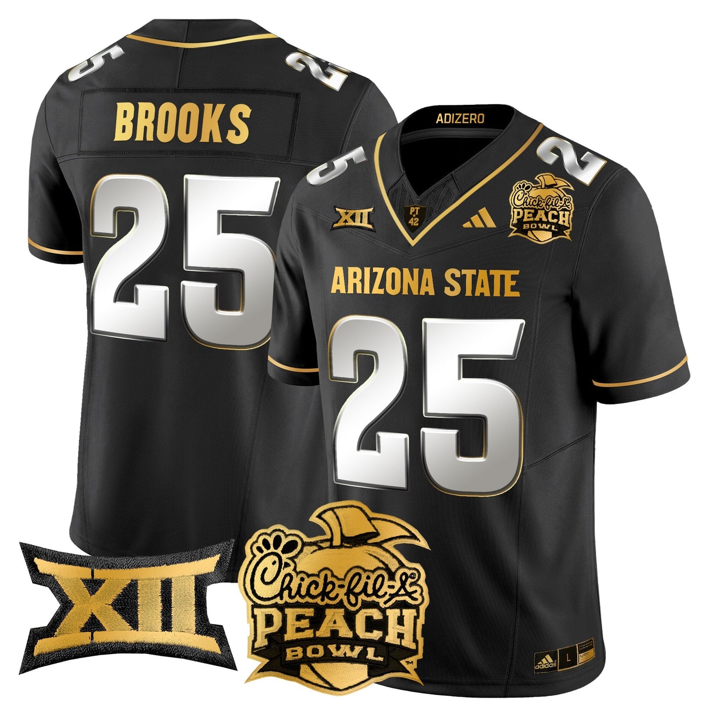 ASU 2025 Peach Bowl Gold Vapor Limited Jersey V2 - All Stitched