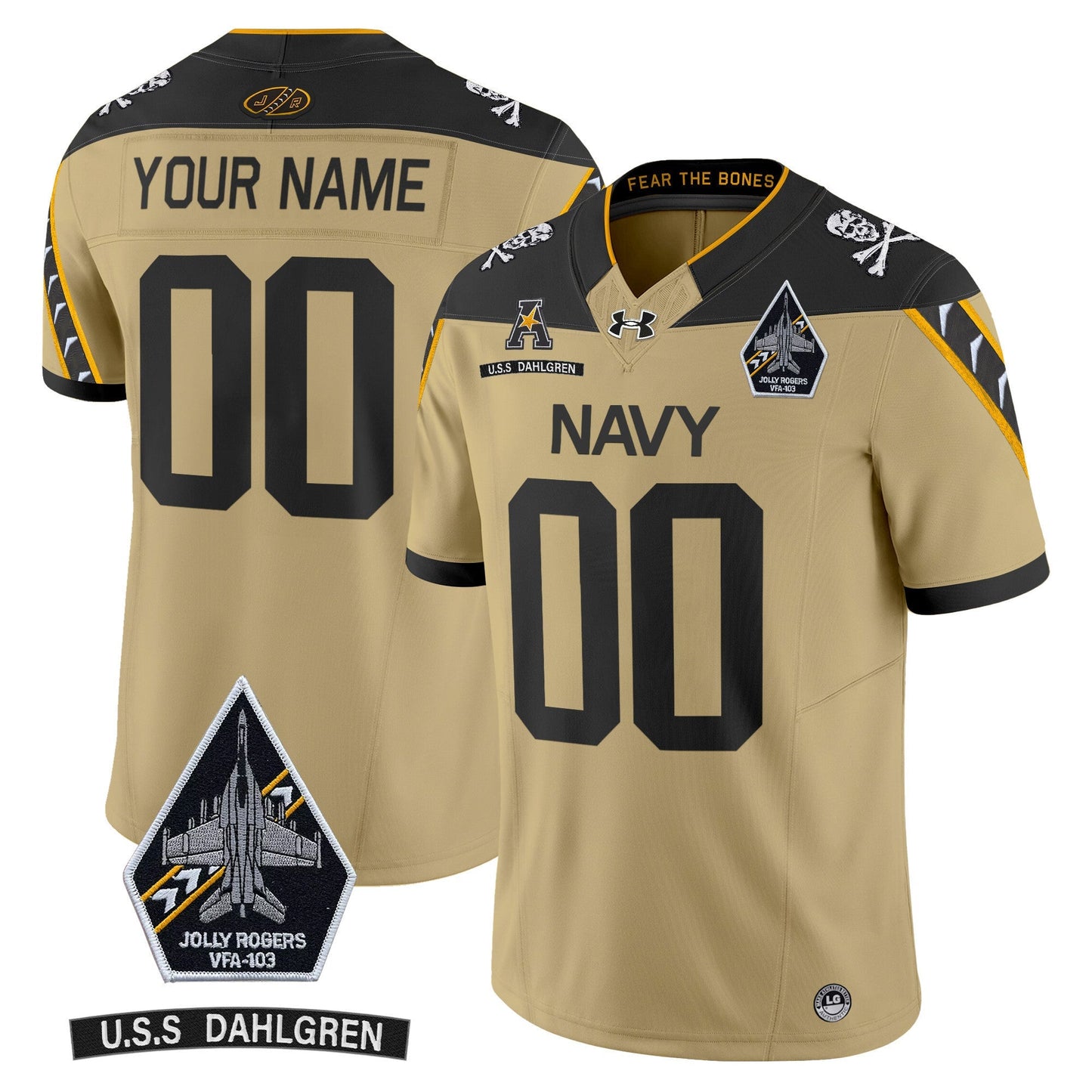 Navy Midshipmen 2024 Custom Ships Vapor Limited Jersey - All Stitched