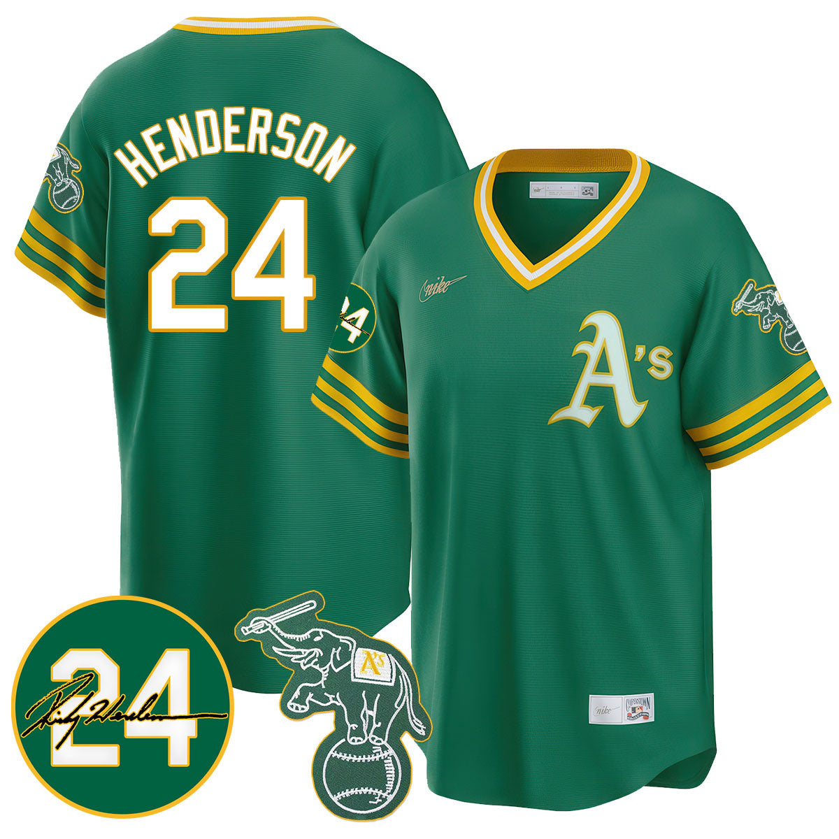 Oakland - Seattle Mariners Ricky Henderson Memorial Jersey - All Stitched