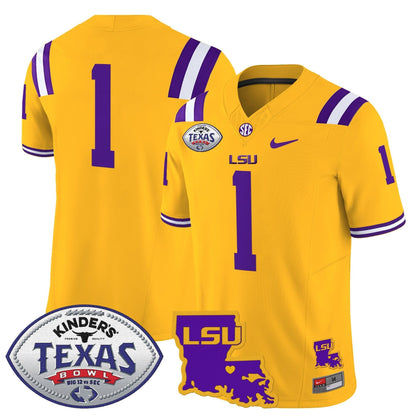 LSU Tigers 2024 Texas Bowl Patch Vapor Limited Jersey - All Stitched