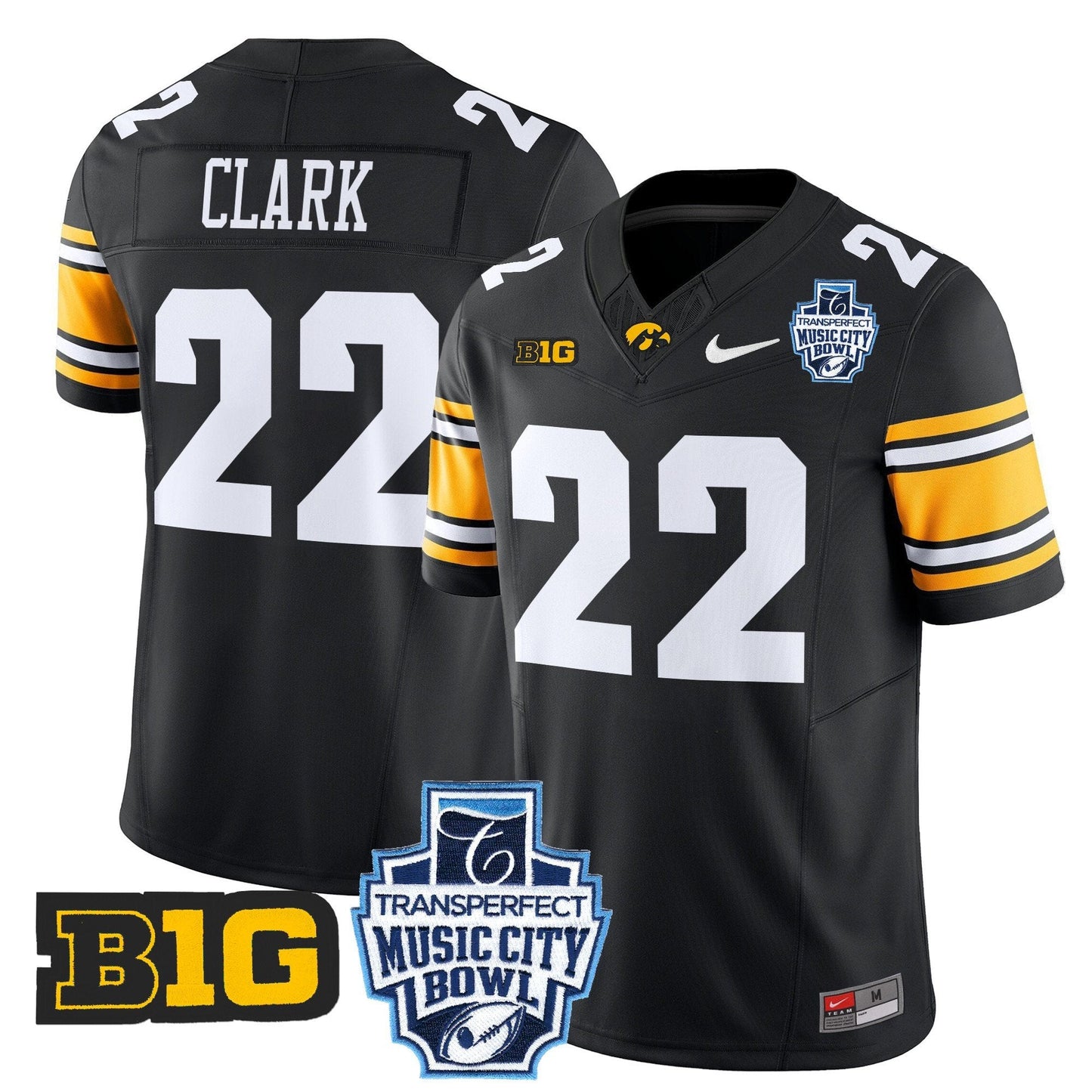 Iowa Hawkeyes 2024 Music City Bowl Vapor Limited Jersey - All Stitched