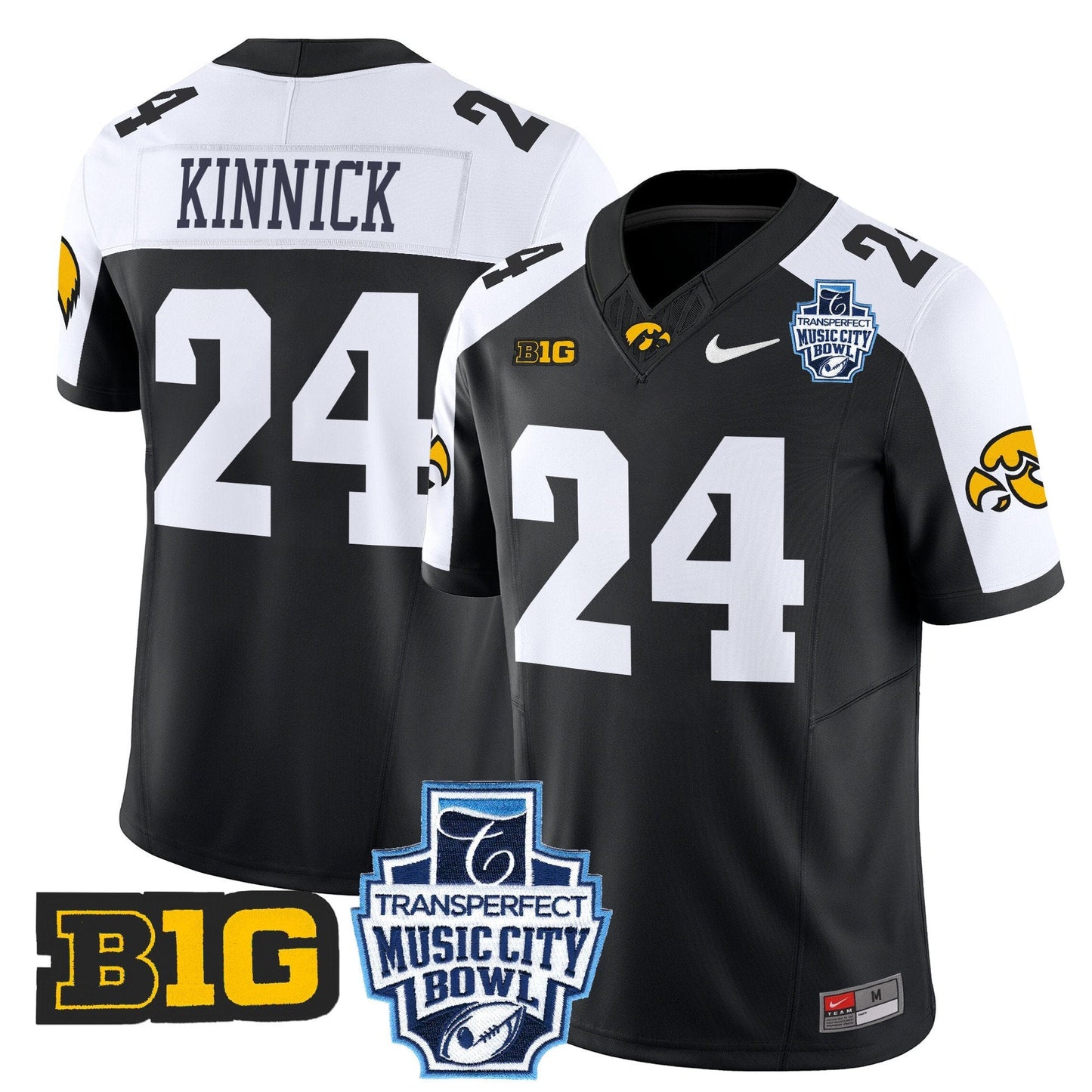 Iowa Hawkeyes 2024 Music City Bowl Vapor Limited Jersey - All Stitched