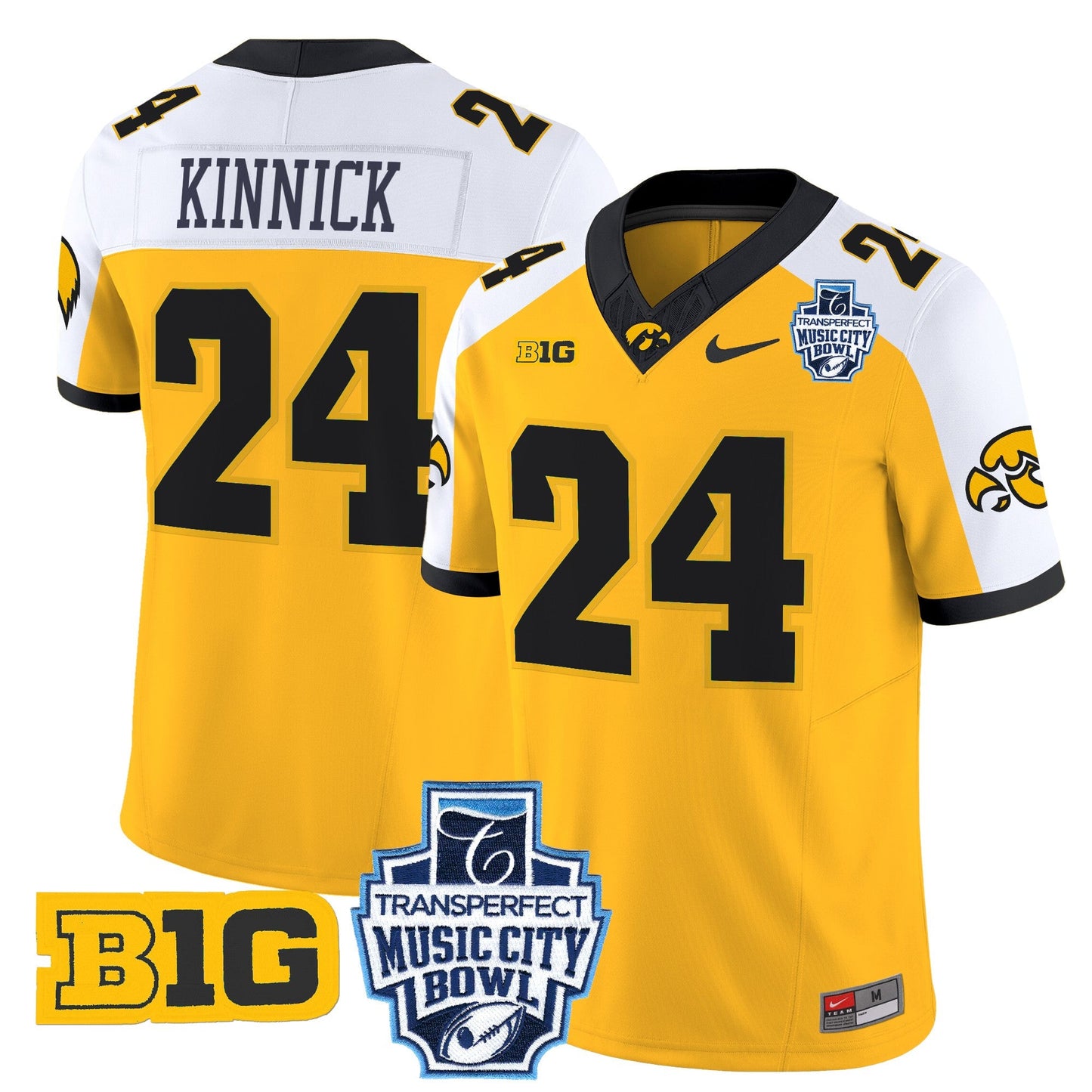 Iowa Hawkeyes 2024 Music City Bowl Vapor Limited Jersey - All Stitched