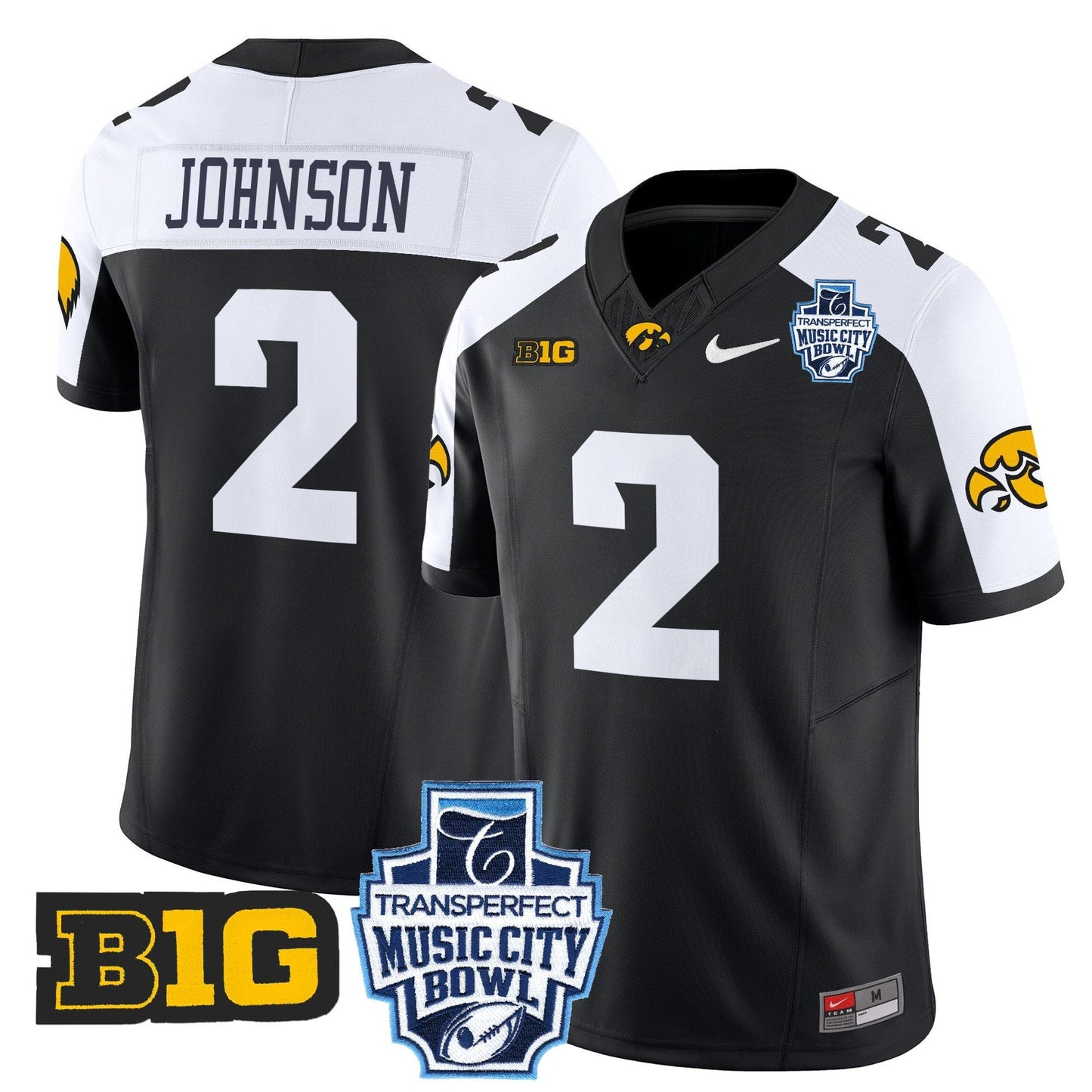 Iowa Hawkeyes 2024 Music City Bowl Vapor Limited Jersey - All Stitched