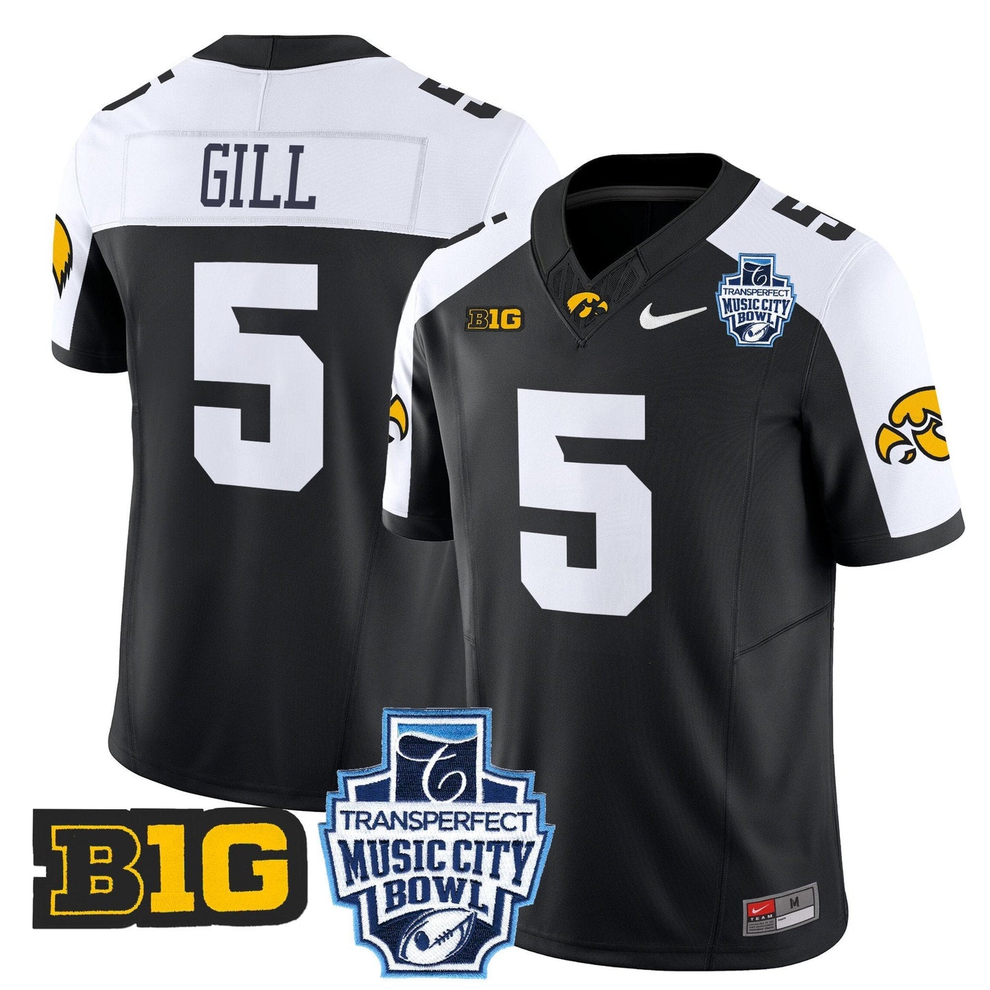 Iowa Hawkeyes 2024 Music City Bowl Vapor Limited Jersey - All Stitched