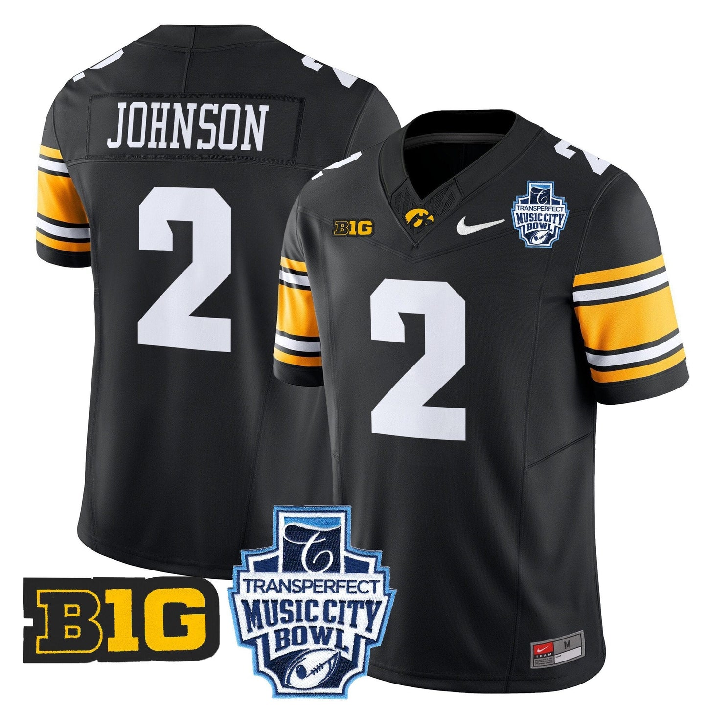 Iowa Hawkeyes 2024 Music City Bowl Vapor Limited Jersey - All Stitched