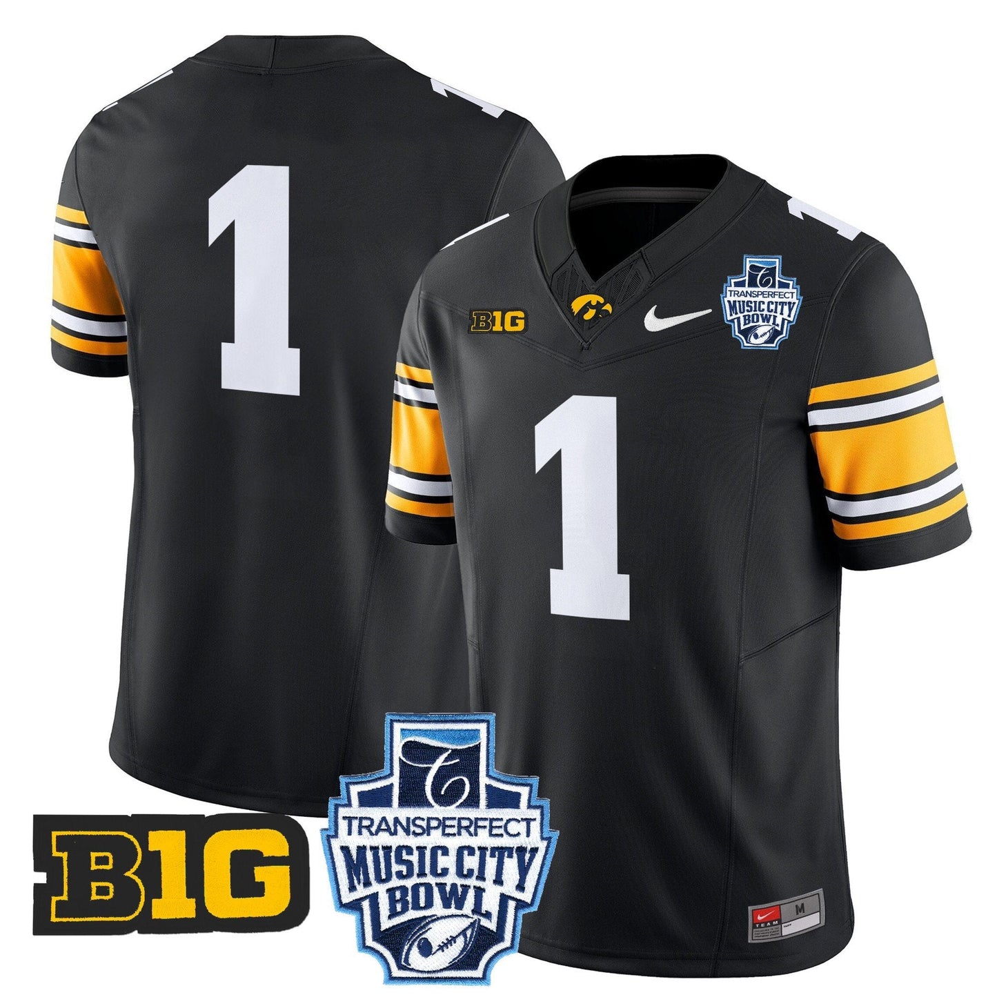 Iowa Hawkeyes 2024 Music City Bowl Vapor Limited Jersey - All Stitched