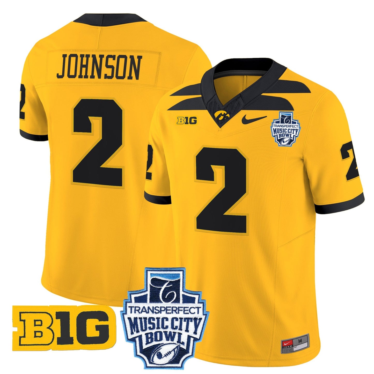 Iowa Hawkeyes 2024 Music City Bowl Vapor Limited Jersey - All Stitched